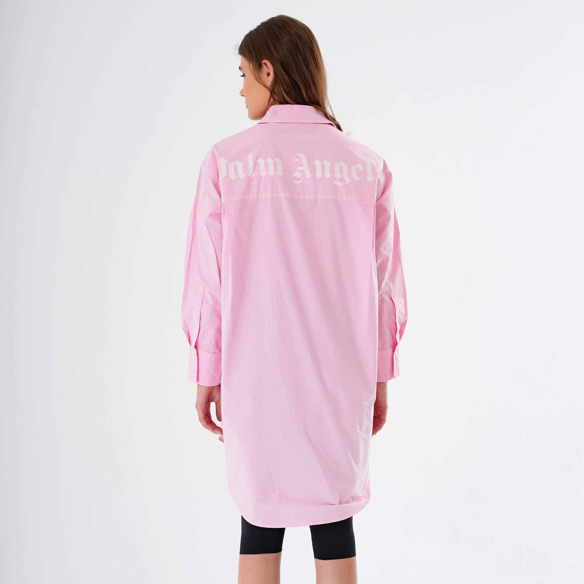 Palm Angels - Pink Foggy PA Overlogo Shirt Dress 